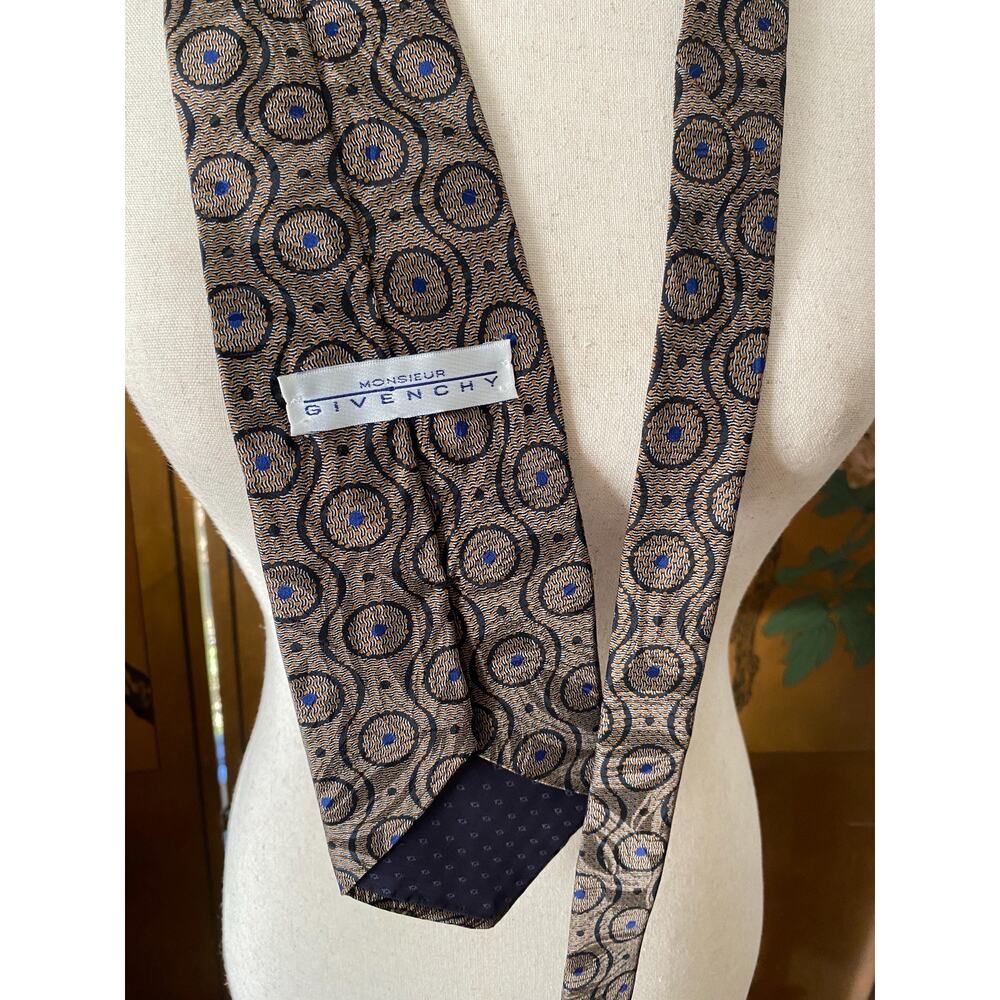 Vintage Givenchy silk necktie with graphic prints